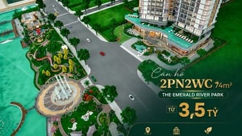 Căn 2PN2WC The Emerald River Park 3,5 tỷ sở hữu căn hộ Bến du thuyền