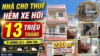 CHO THUÊ NHÀ | HƯƠNG LỘ 2  - BÌNH TRỊ ĐÔNG A - Q. BÌNH TÂN
