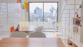 (Chính Chủ Cho Thuê) Duplex 1PN-1WC Q4 48m2 lầu 6 view sông và Q1