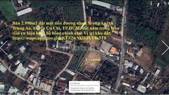 6 triệu/m2 !!! BÁN ĐẤT MẶT TIỀN ĐƯỜNG TRUNG AN, XÃ BÌNH MỸ, TP.HCM.