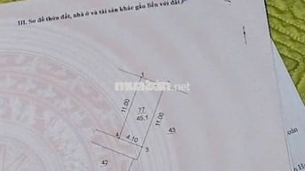 Cần Bán Lô Đất 45m2 cuối Phố Bà Triệu - mt 4m- từ nhà ra phố 10m