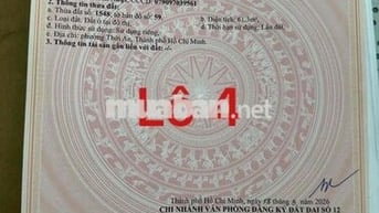 Bán Đất Q12 - P. Thới An mới - 4x15,5- 2tỷ860