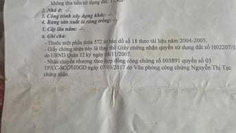 Cần bán lô đất thổ cư MT đường TX43 phường Thới an tp hcm 