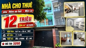 CHO THUÊ NHÀ | MÃ LÒ  - BÌNH TRỊ ĐÔNG A - Q. BÌNH TÂN