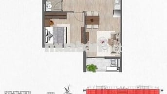 Bán căn 1PN+ diện tích 45,7m2 hướng đồng nam mát mẻ, view hồ bơi