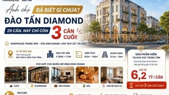 CƠ HỘI SỞ HỮU 3 CĂN NHÀ PHỐ - SHOPHOUSE CUỐI CÙNG TẠI ĐÀO TẤN DIAMOND!