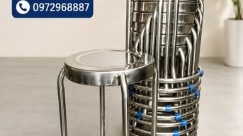 Bàn ghế inox cho thuê đám cưới, bàn tròn inox, ghế inox tròn