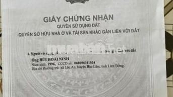 BÁN GỘP CẶP ĐẤT LIỀN KỀ SÁT CHỢ LỘC ĐỨC - BẢO LÂM - SẴN 260M2 THỔ CƯ