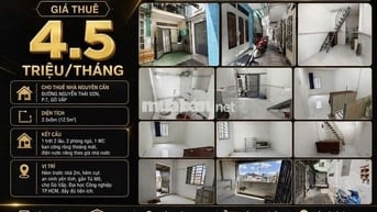 [Nhà NC] Nguyễn Thái Sơn 1 Trệt 2 Lầu 2 Phòng ngủ