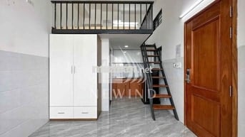 Cho thuê căn hộ studio có gác lửng nội thất cơ bản