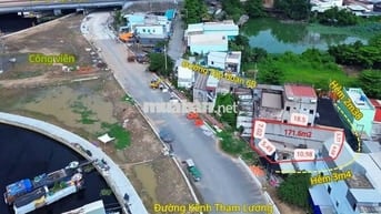Bán căn góc đường Kênh Tham Lương - 171.6m2 full thổ cư - Có dòng tiền