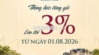 THÔNG BÁO TỪ CĐT: ĐIỀU CHỈNH TĂNG GIÁ BÁN DỰ ÁN VINHOMES SAIGON PARK
