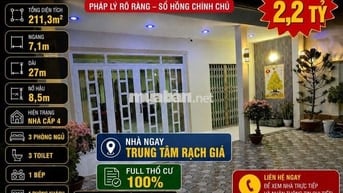 2,2 TỶ SỞ HỮU NHÀ CẤP 4 + ĐẤT 211,3M² – HẺM 123 CHU VĂN AN 
