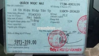 Piaggio Fly 2012 Trắng 124cc