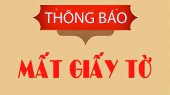 THÔNG BÁO MẤT GIẤY TỜ HỢP ĐỒNG MUA BÁN NHÀ