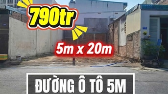 CHỦ NGỘP NGÂN HÀNG CẦN BÁN GẤP MIẾNG ĐẤT 100M2 (5X20), GIÁ 790TR