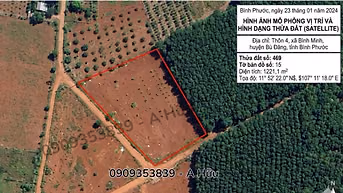 BÁN NHANH đất 1.221m² Bù Đăng Bình Phước – 400m² thổ cư chỉ 1,5 tỷ
