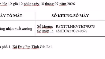 THÔNG BÁO MẤT COC (PHIẾU XUẤT XƯỞNG) 