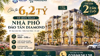 CƠ HỘI SỞ HỮU 3 CĂN NHÀ PHỐ - SHOPHOUSE CUỐI CÙNG TẠI ĐÀO TẤN DIAMOND!