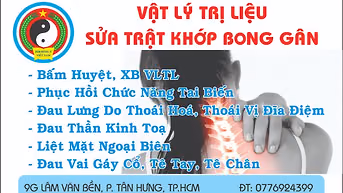 XBBH vật lý trị liệu phục hồi chức năng xương khớp