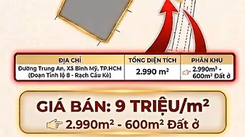 BÁN ĐẤT MẶT TIỀN ĐƯỜNG TRUNG AN, XÃ BÌNH MỸ, TP.HCM.