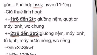 Cho thuê phòng trọ 119E phường Thanh Mỹ Tây ,tphcm