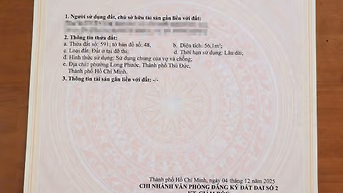 Tín Hưng Long Phước 56m2 MT12m Ngay Sát MT Long Phước Gần Chợ, UBND