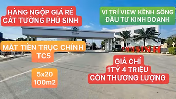 Bán Đất View kênh sông 100m2 giá 1,4 tỷ còn thương lượng
