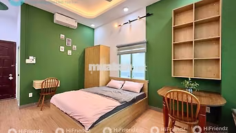 Phòng trọ trung tâm ngay chợ Tân Định, máy giặt riêng, cửa sổ trời
