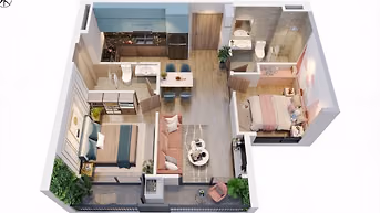 CHO THUÊ CĂN HỘ 2PN | BE1 VINHOMES OCEAN PARK