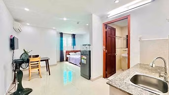 Căn Hộ Studio - 30m2 - Full Nội Thất - Máy Giặt Riêng - Thang Máy