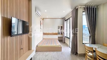 chính chủ cho thuê studio full nội thất,ban công