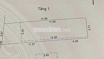 diện tích gần 60m2 kiệt 2m5 Thái Thị Bôi thông Điện Biên Phủ Cần bán
