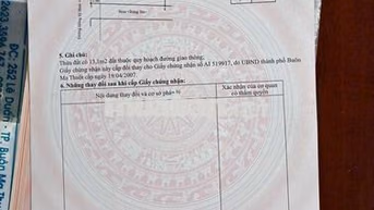 Chính chủ bán đất tặng nhà Mặt tiền Đồng Sỹ Bình, Buôn Ma Thuột 