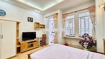 🔥Căn Hộ Studio Full NT - Cửa Sổ - Ban Công - Máy Giặt Riêng