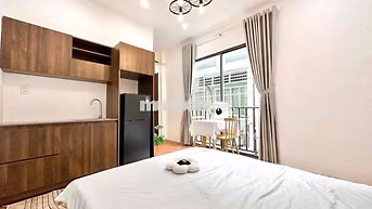 📌CĂN HỘ LÊ THỊ RIÊNG Q.1, STUDIO BALCONY - THANG MÁY - FULL NỘI THẤT