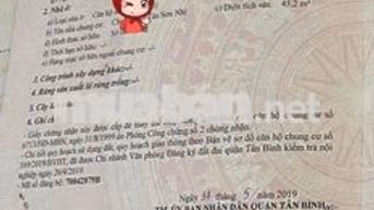 chung cư tân sơn Nhì 1, lầu 2 , 46m2, 2pn, đường Ba Vân, sổ hồng ld