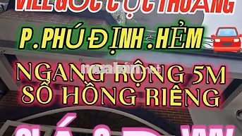 VILL GÓC  CỰC  THOÁNG  . P PHÚ ĐỊNH.