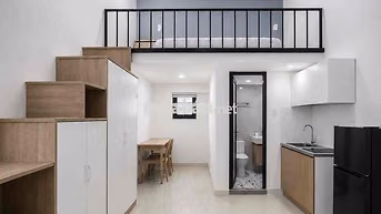Duplex Gác cao 2m có 2 chổ ngủ Full Nội thất trống sẵn