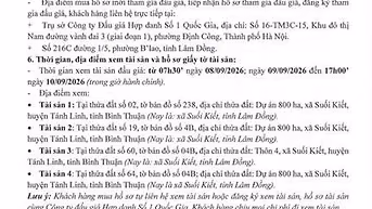 BÁN ĐẤU GIÁ TÀI SẢN SUỐI KIẾT, LÂM ĐỒNG
