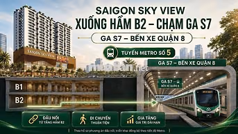 CHÍNH CHỦ KẸT TIỀN BÁN CH SKYVIEW 4 MẶT TIỀN Q8, 70M2/2PN CHỈ 4,55 TỶ