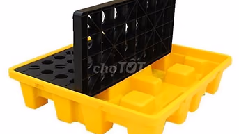 Pallet nhựa chống tràn dầu, hóa chất 1–2–4 phuy