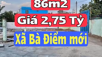 Cần bán gấp đất thổ cư 86m2 xã Bà Điểm mới