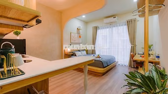 Designer studio 22m² Điện Biên Phủ, full NT, bếp + máy giặt riêng