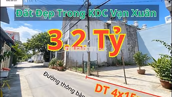 Bán đất 62.7m2 KDC Vạn Xuân Thạnh Xuân 38 Quận 12 sổ hồng đường thông