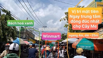 Mặt Tiền nguyên căn ngay trung tâm sầm uất nhất chợ Cây Me