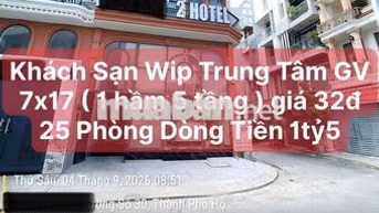 KHÁCH SẠN GÒ VẤP WIP - 24 PHÒNG DÒNG TIỀN 1TỶ5 / NĂM  