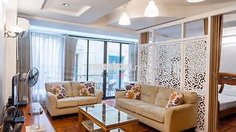 Cho thuê 1N1K 65m2 Hàng Bài, full đồ, thang máy, ban công, 15 tr/tháng