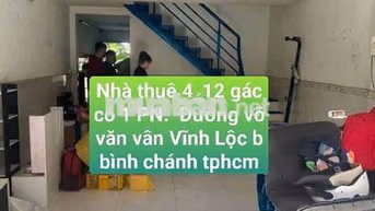 Nhà Thuê 4*12 Gác Lửng Đường Võ Văn Vân vĩnh lộc B bình chánh