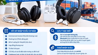 Thủ tục nhập khẩu tai nghe có dây và không dây